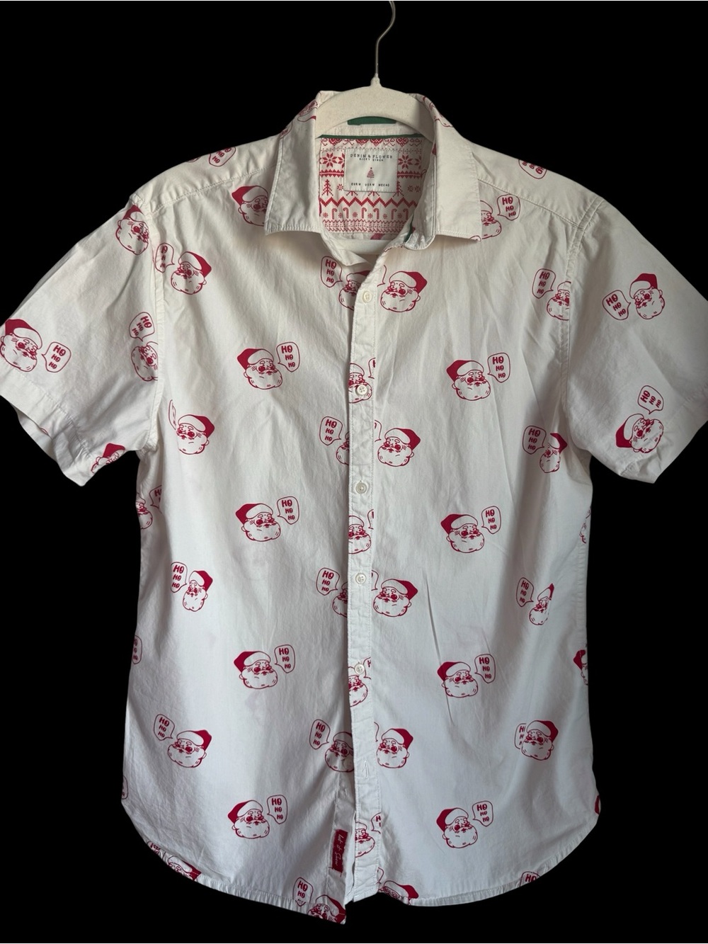 Denim & Flower Ricky Singh Men's Santa Ho Ho Ho Christmas Button Down Shirt